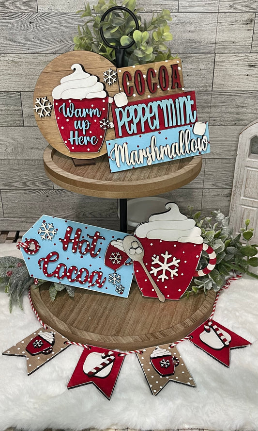 Hot Cocoa Tiered Tray Set