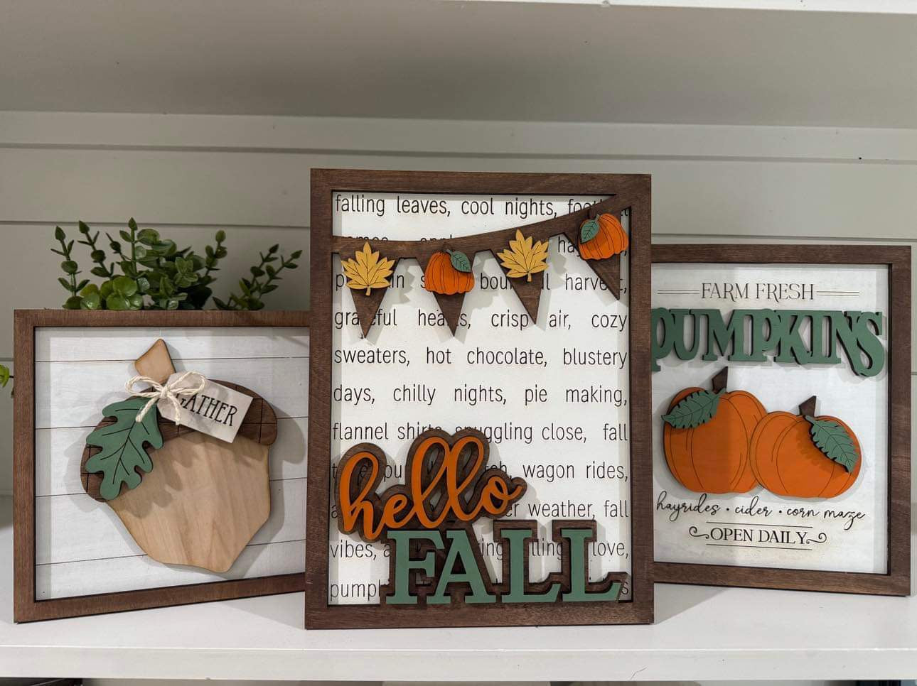 Hello Fall Sign Set