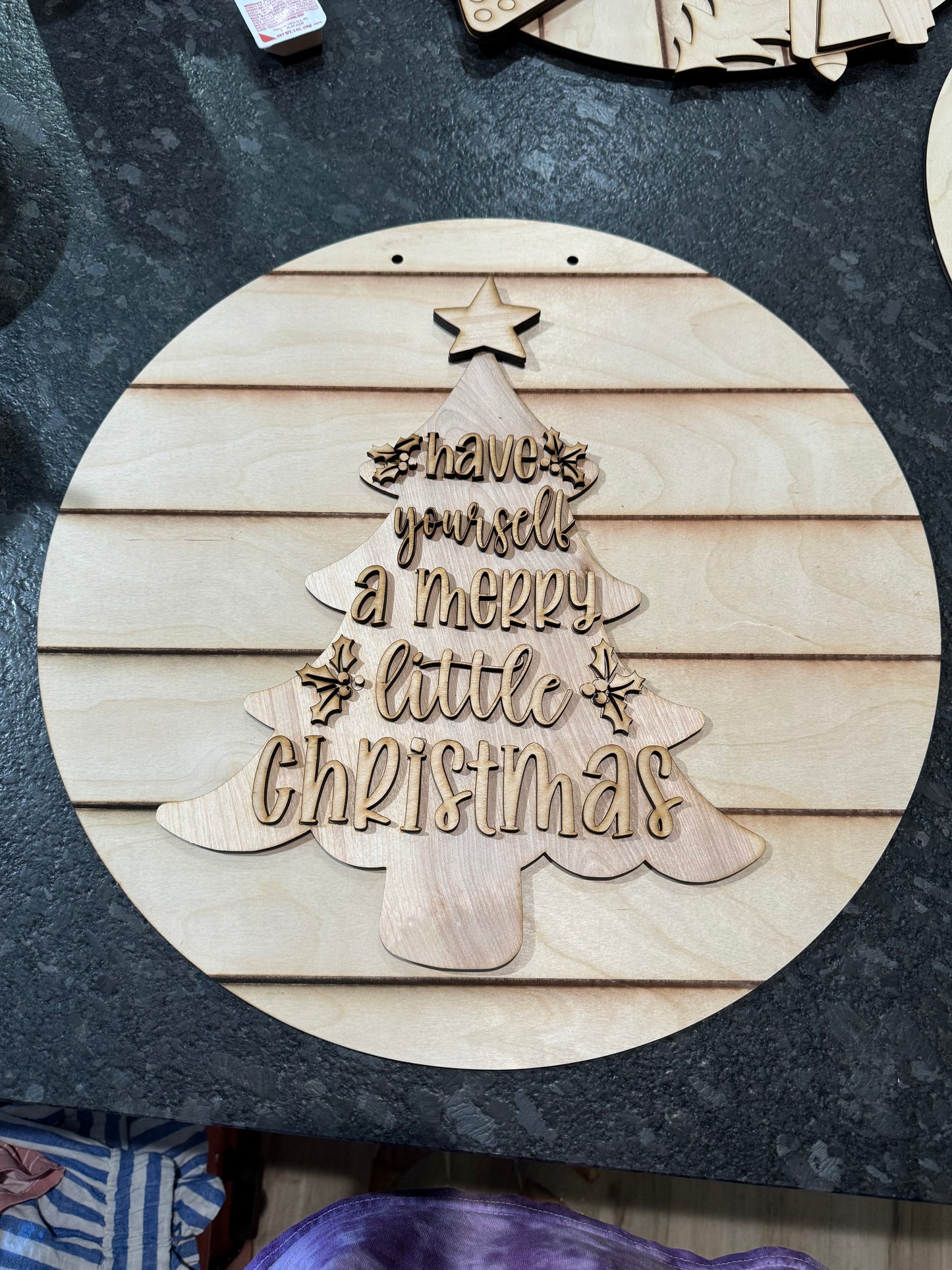 Merry Little Christmas Doorhanger