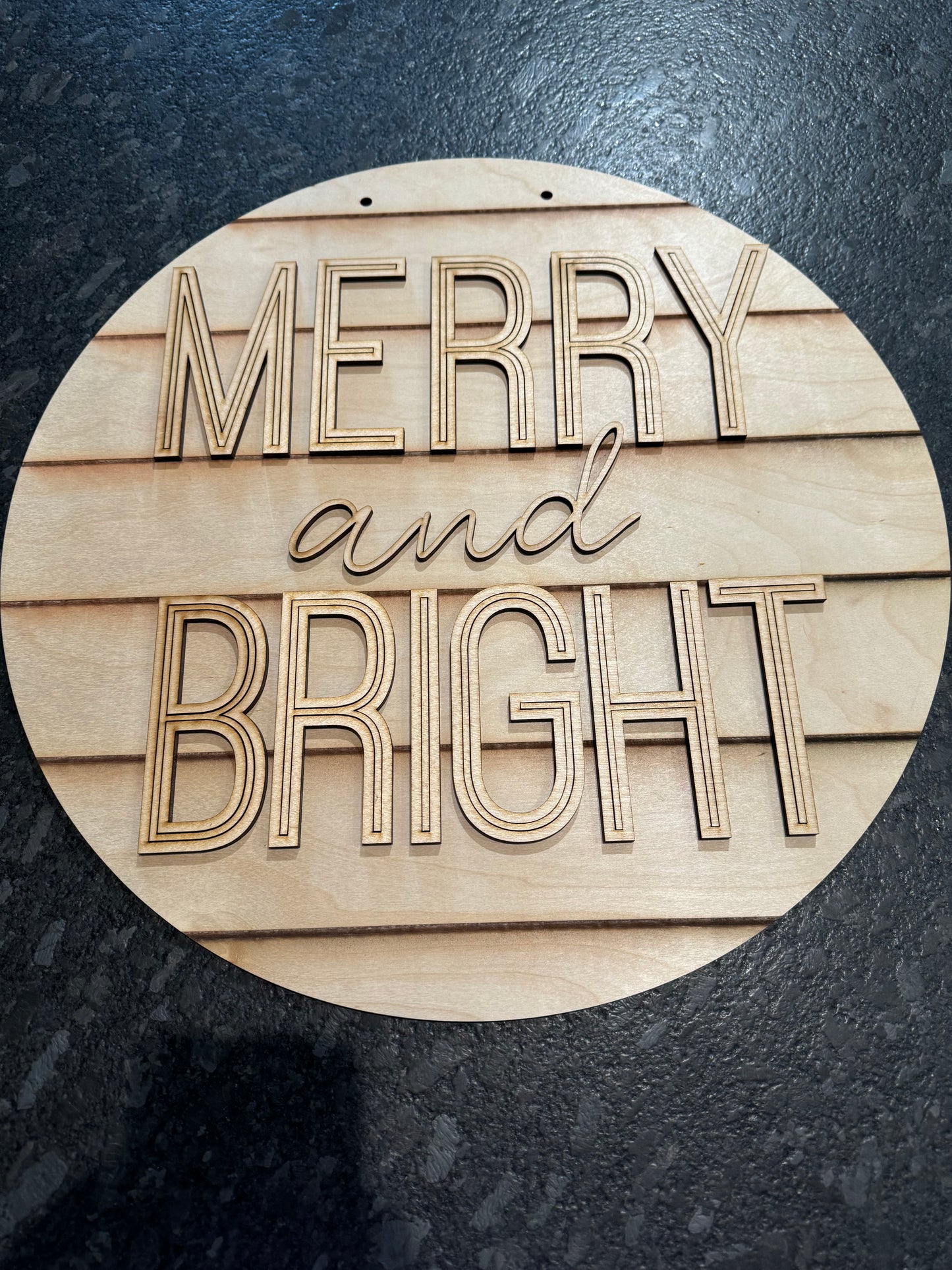 Merry and Bright Door Hanger