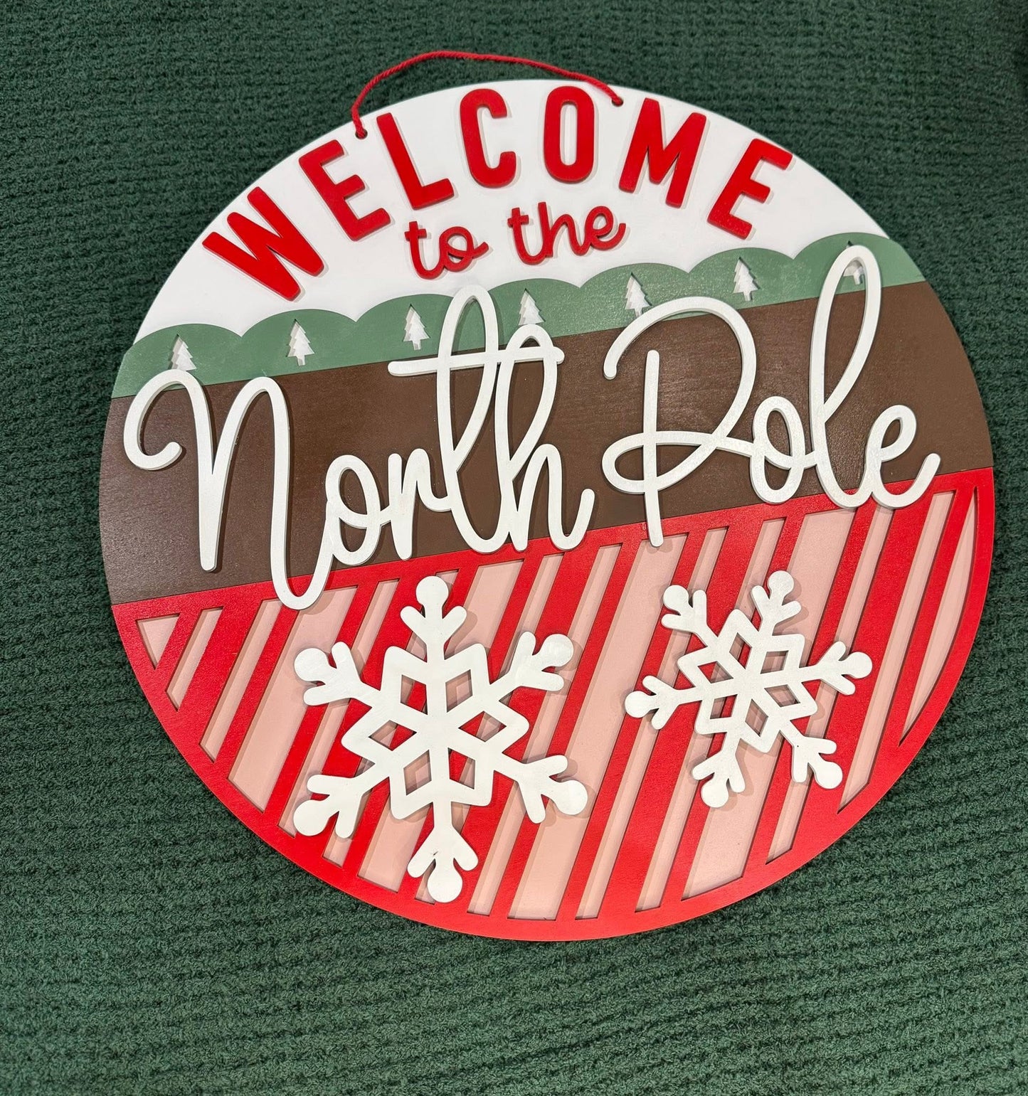 Welcome to the North Pole Door Hanger