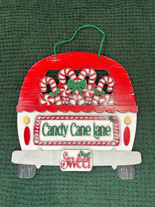 Candy Cane Lane Camper Door Hanger