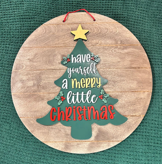 Merry Little Christmas Door Hanger