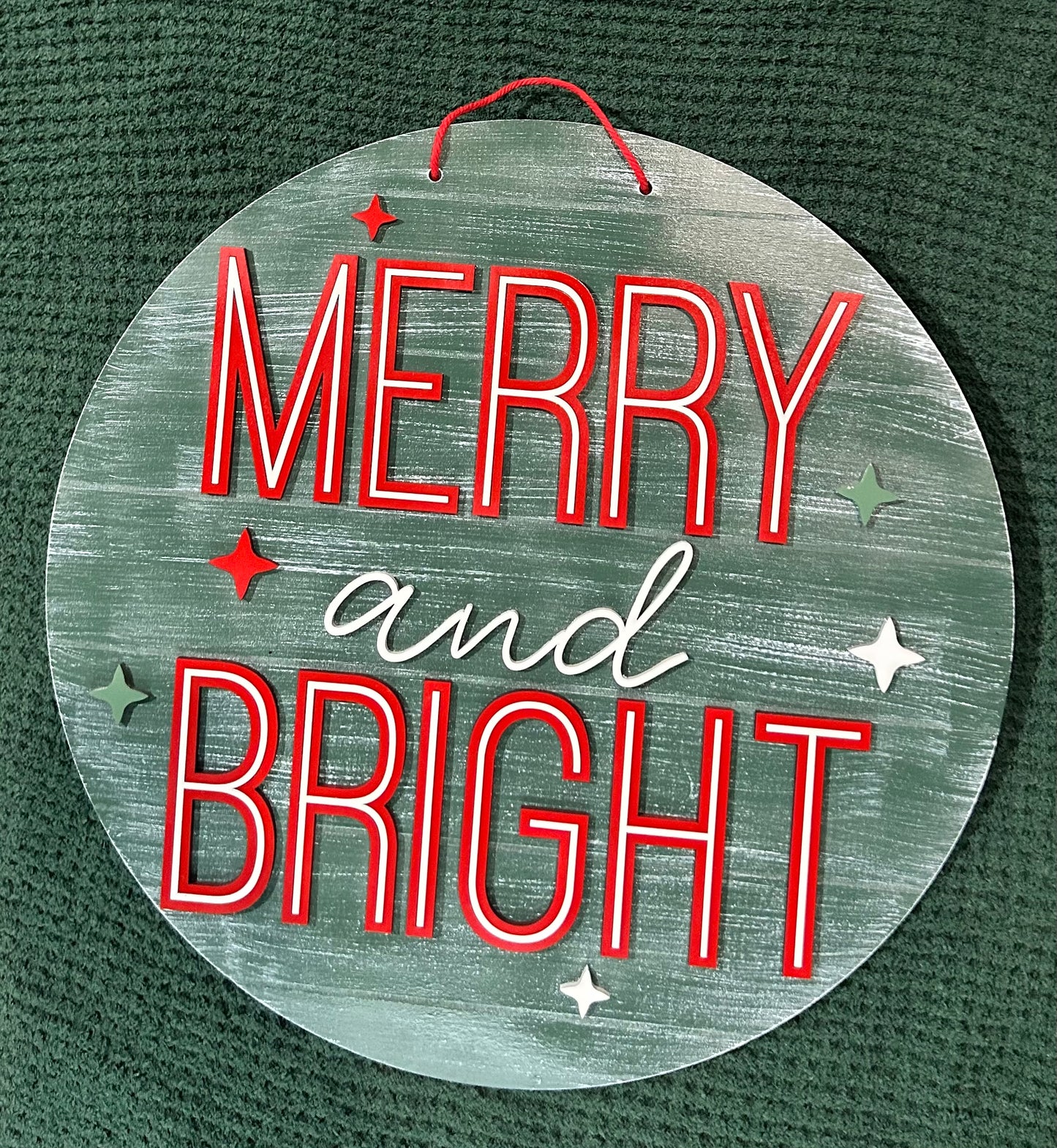Merry and Bright Door Hanger