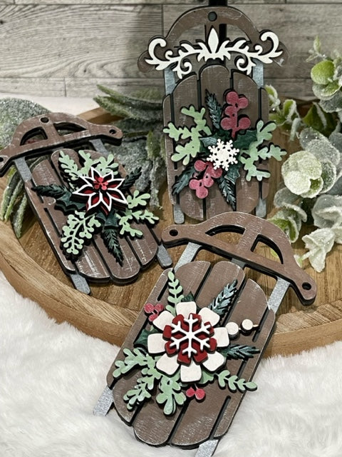 Sled Ornaments